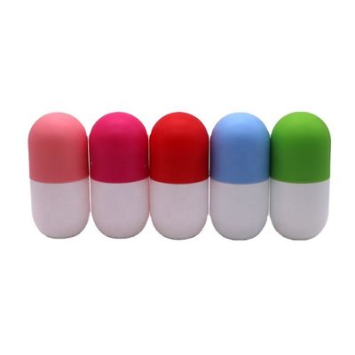 Botão de plástico em forma de cápsula de 120 ml/130 ml/180 ml de HDPE para suplemento dietético