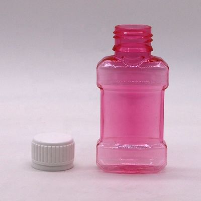 Impressão a cores personalizada 75ml PET garrafa de plástico para lavagem bucal líquido tamanho de viagem