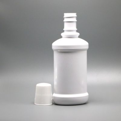 Garrafa de enxaguante bucal de plástico PET de pescoço longo 250 ml para embalagem de enxaguante bucal branco vazio