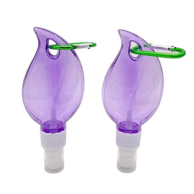 PET coração / forma de folha frasco de spray de plástico com cadeia de chave pendurada colar Material PET