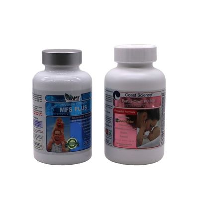 Garrafa de parafuso de plástico 400 ml/cc PET/PET Serile Botão de plástico de qualidade medicamentosa para armazenamento de medicamentos