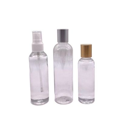 Tela de impressão 120ml PET garrafa garrafas de spray de plástico recipiente de álcool cor personalizada