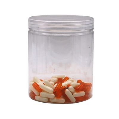 Armazenamento de alimentos feito simples 700ml PET garrafa transparente com Alumínio / plástico tampa de parafuso