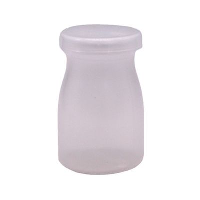 Logotipo personalizado 100ml garrafa redonda de pudim PP perfeito para leite e alta temperatura