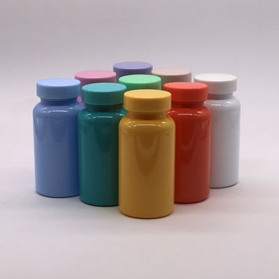 150 ml PET cápsula de frasco de pílula em várias cores personalizáveis para medicina sólida oral