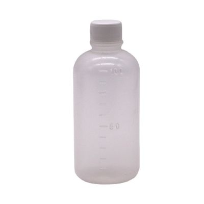 Medicamento 100 ml PET líquido frasco plástico vazio com escala e cor personalizável