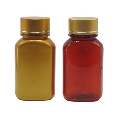 150 ml PET Quadrado Flat Botões de Medicamento de Plástico com diferentes tampas