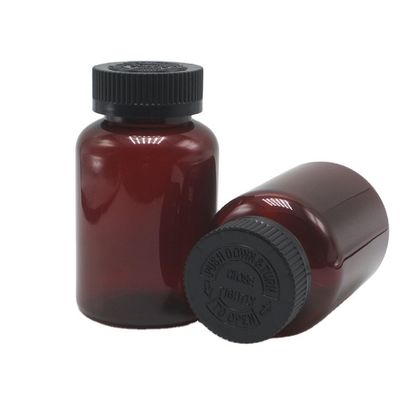 Garrafa de 180 ml PET Botão de plástico para pílulas em pó cápsula comprimido HOT SEAL