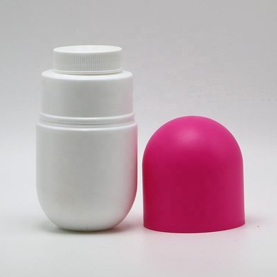 Botão de plástico em forma de cápsula de 120 ml/130 ml/180 ml de HDPE para suplemento dietético