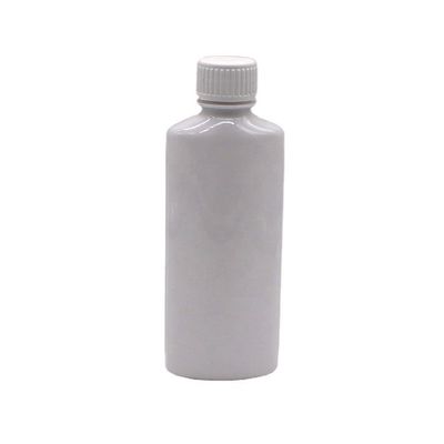 Botão de enxaguante bucal PET de impressão personalizado de 200 ml com tampa branca e tampa impressa