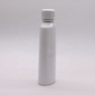 Botão de enxaguante bucal PET de impressão personalizado de 200 ml com tampa branca e tampa impressa
