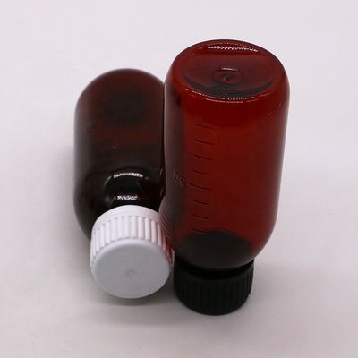 Garrafa com tampa de parafuso de 100 ml PET para suplemento líquido de xarope de bordo