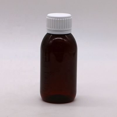 Garrafa com tampa de parafuso de 100 ml PET para suplemento líquido de xarope de bordo