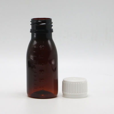 Capuz à prova de adulteração PET 2OZ 60 ml frasco de xarope para tosse para o óleo lubrificante recipiente de armazenamento