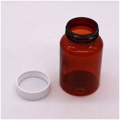 Fota de PET de 200 ml para recipiente de remédios de suplemento de forma cilíndrica transparente