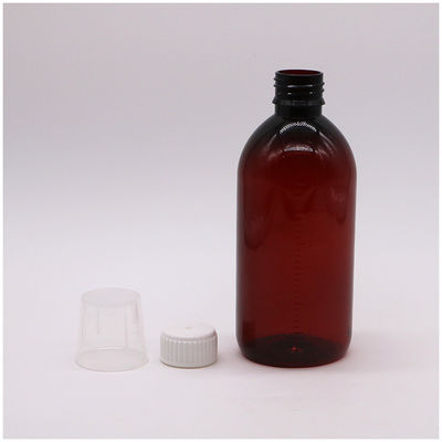 Material do corpo PET 300 ml PET frasco vazio de xarope para tosse com balança e tampa à prova de adulteração