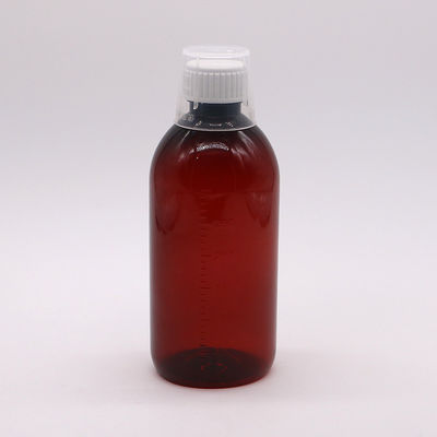 Material do corpo PET 300 ml PET frasco vazio de xarope para tosse com balança e tampa à prova de adulteração