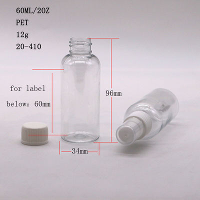 60 ml PET Bombas de óleo garrafas de plástico garrafas de spray recipiente de álcool recipientes portáteis de spray
