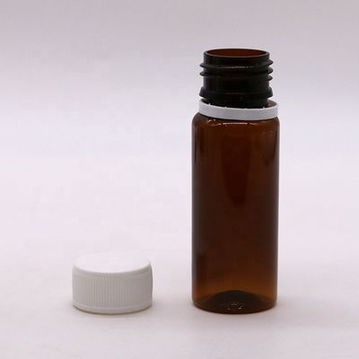 Material do corpo PET Botão de plástico de 50 ml para embalagens médicas e líquidos orais