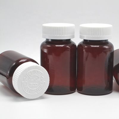 Armazenar de forma segura Suplementos com 120 ml 4 oz Translúcidos de Ambre de Pílulas Containers e Cap