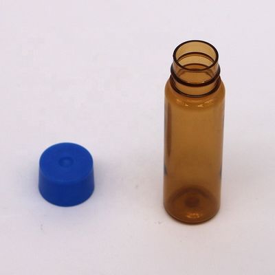 10ml PET de qualidade alimentar Ambar Botão de plástico para medicamento líquido oral Colar Material PET Forma redonda