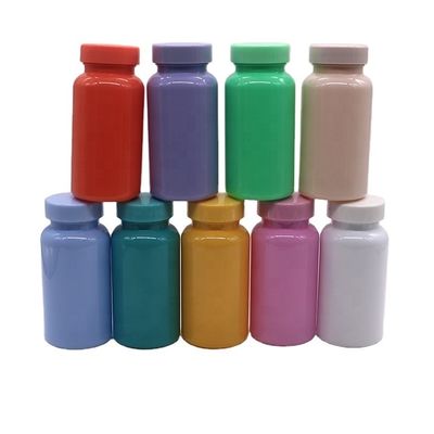 150 mL/5 oz Botão PET personalizado para comprimidos/cápsulas/pólvora/pílula medicina e tampa em relevo