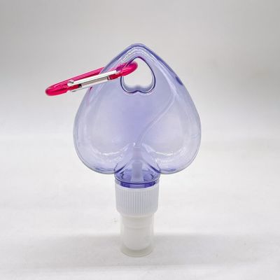 PET coração / forma de folha frasco de spray de plástico com cadeia de chave pendurada colar Material PET