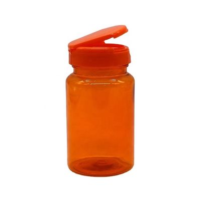 150 ml PET Bottle de cápsula de cor personalizada com tampa de flip top Biodegradable Medicine Bottle