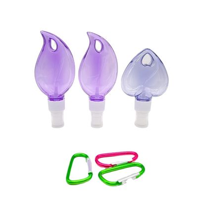 PET coração / forma de folha frasco de spray de plástico com cadeia de chave pendurada colar Material PET
