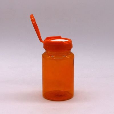 150 ml PET Bottle de cápsula de cor personalizada com tampa de flip top Biodegradable Medicine Bottle