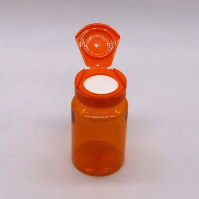 150 ml PET Bottle de cápsula de cor personalizada com tampa de flip top Biodegradable Medicine Bottle