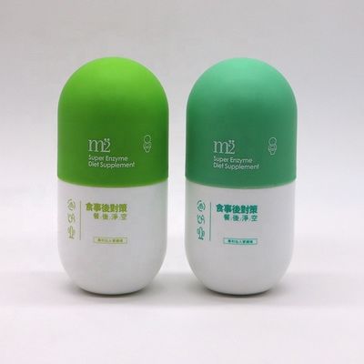Garrafa de parafuso 180 ml garrafas vazias de plástico mate para cápsulas de pó sólido recipiente de pílulas