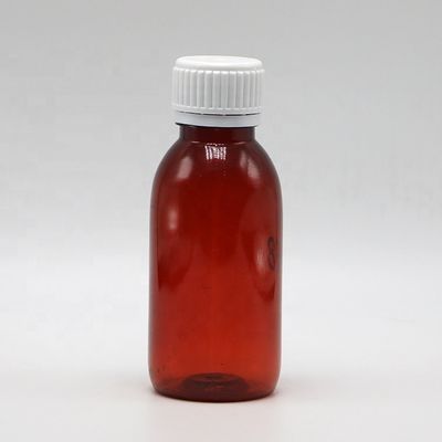 100 ml de medicamento líquido oral de qualidade médica em frasco de plástico com copo de medição incluído