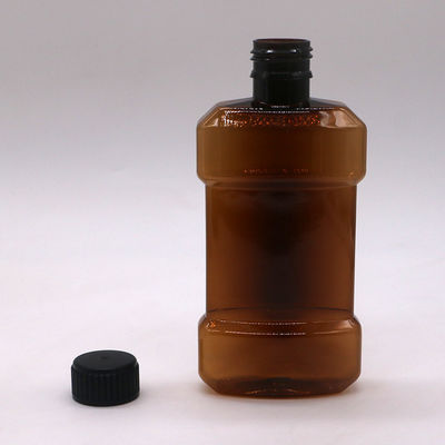 Cores personalizáveis 250 ml PET Limpeza bucal líquida Botão de plástico Tipo de vedação