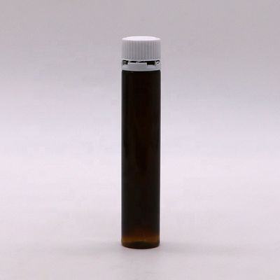 Grade Alimentar 25ml/25cc Slim Limpa Ambar/Café Botão de Líquido Oral de Plástico com Tapete Anti-Alteração