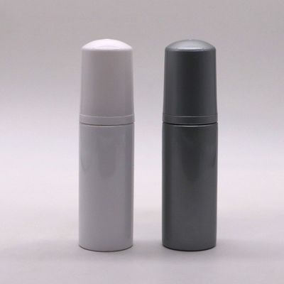 Embalagem de plástico Mini garrafa de viagem 50ml PET Mousse garrafa de espuma com logotipo personalizado