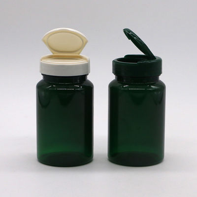 PET 150 ml garrafa boca larga plástico garrafas vazias 5 oz recipientes de cápsulas com tampa de volta