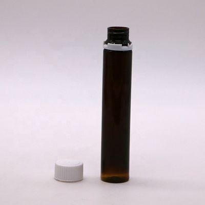 Grade Alimentar 25ml/25cc Slim Limpa Ambar/Café Botão de Líquido Oral de Plástico com Tapete Anti-Alteração