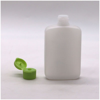 Garrafa cosmética quadrada plana de 120 ml de HDPE com cor personalizada e tampa giratória