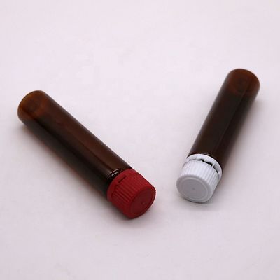 Garrafa de líquido oral de plástico PET 20ML/20CC, tampa à prova de adulteração para produtos de saúde