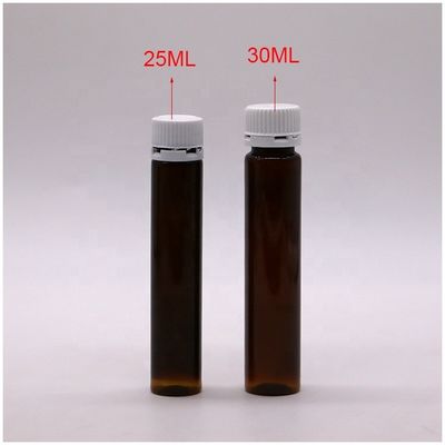 Garrafa de líquido oral de plástico PET 20ML/20CC, tampa à prova de adulteração para produtos de saúde