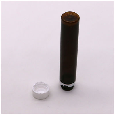 20ML/20CC Botão de líquido oral de plástico de âmbar liso e fino com tampa à prova de adulteração para medicina líquida