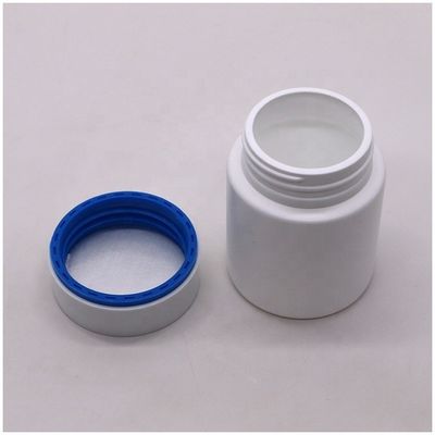 Garrafa de medicamento de plástico HDPE de 100 ml frasco redondo reto para cápsulas