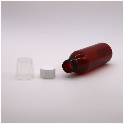 200cc Oval Ambar Farmácia Prescrição Botões PET Medicamento líquido para Armazenamento Farmácia