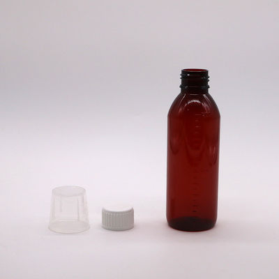 200cc Oval Ambar Farmácia Prescrição Botões PET Medicamento líquido para Armazenamento Farmácia