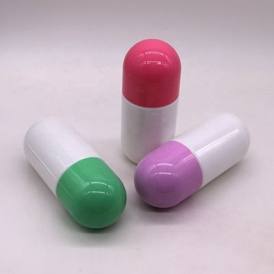 250 ml/8 oz PET Botão de plástico de qualidade alimentar em forma de cápsula brilhante com tampa de parafuso e vedação térmica