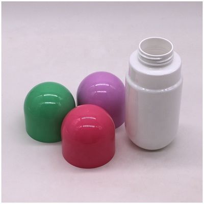 250 ml/8 oz PET Botão de plástico de qualidade alimentar em forma de cápsula brilhante com tampa de parafuso e vedação térmica