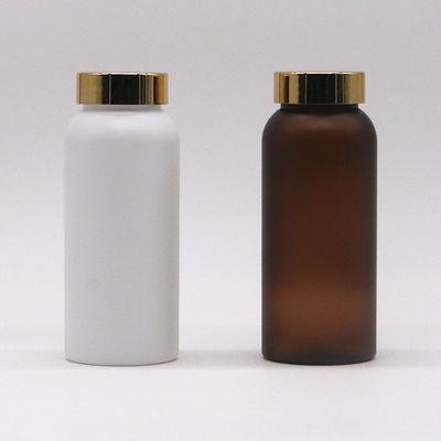 250 ml Botão de plástico PET ecológico para suplemento de pílulas Cápsula recipiente de armazenamento de comprimidos