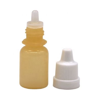 LDPE plástico branco, vazio, compressável, frasco de gotejar líquido para olhos com tampa à prova de adulteração 10 ml