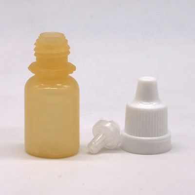 LDPE plástico branco, vazio, compressável, frasco de gotejar líquido para olhos com tampa à prova de adulteração 10 ml